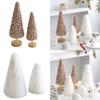 Miniature Christmas Tree Festives Tabletop Ornament Colorful Foam Sequins/Plush Trees Statue Stylish Home Decoration