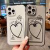Чехол-держатель для карт Love Heart для iPhone 11 13 16 Pro Max 14 15 12 7 8 Plus XR X Xs 16promax 13promax Мягкие чехлы Funda