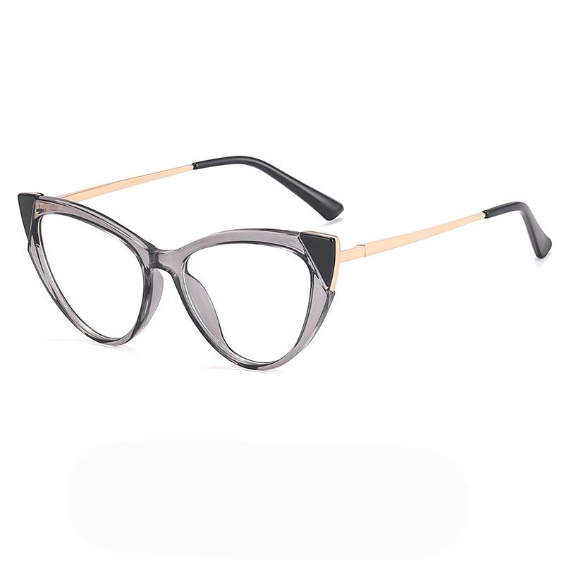 56657 Новые Женские Модные Очки для Компьютера Cat Eye с Защитой от Синего Света, Двухцветные, Большого Размера, Оптическая Оправа