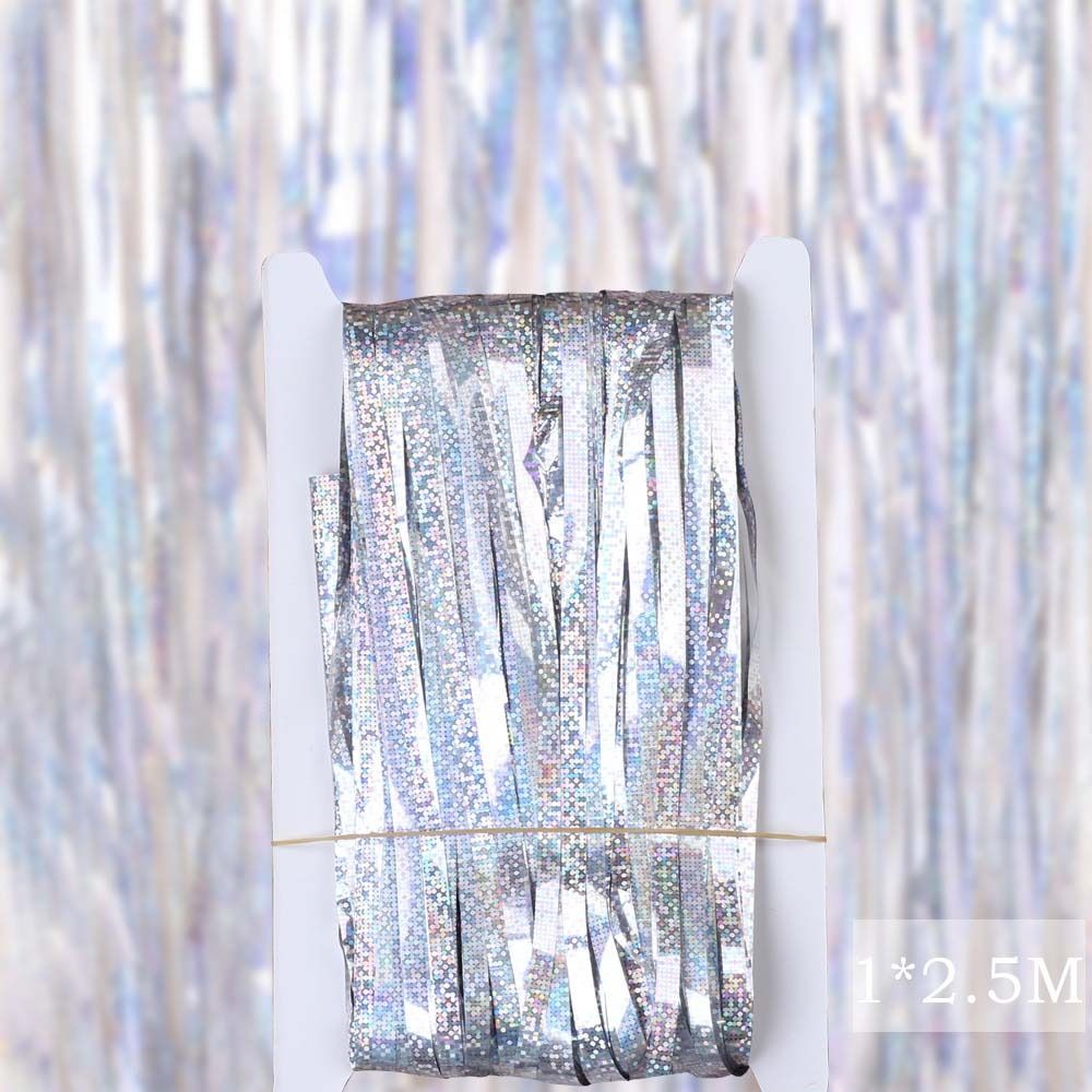 Настенное украшение Вечеринка по случаю дня рождения Свадьба Выпускной Фольгированная штора Кисточки Дождевая штора Дверная штора