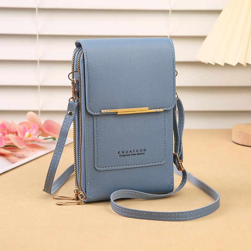 8 Colors Touch Screen Phone Bag Ladies Small Messenger Cute Phone Bag Fashion Key Coin Purse Wallet Card Holder
