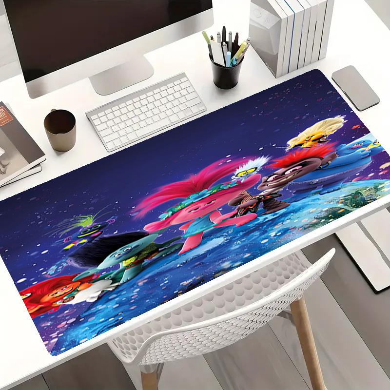 Trolls Theme Mouse Pad, Non Slip Rubber Base, Multifunctional Office & Home Decor, Perfect for Workspace Personalization.