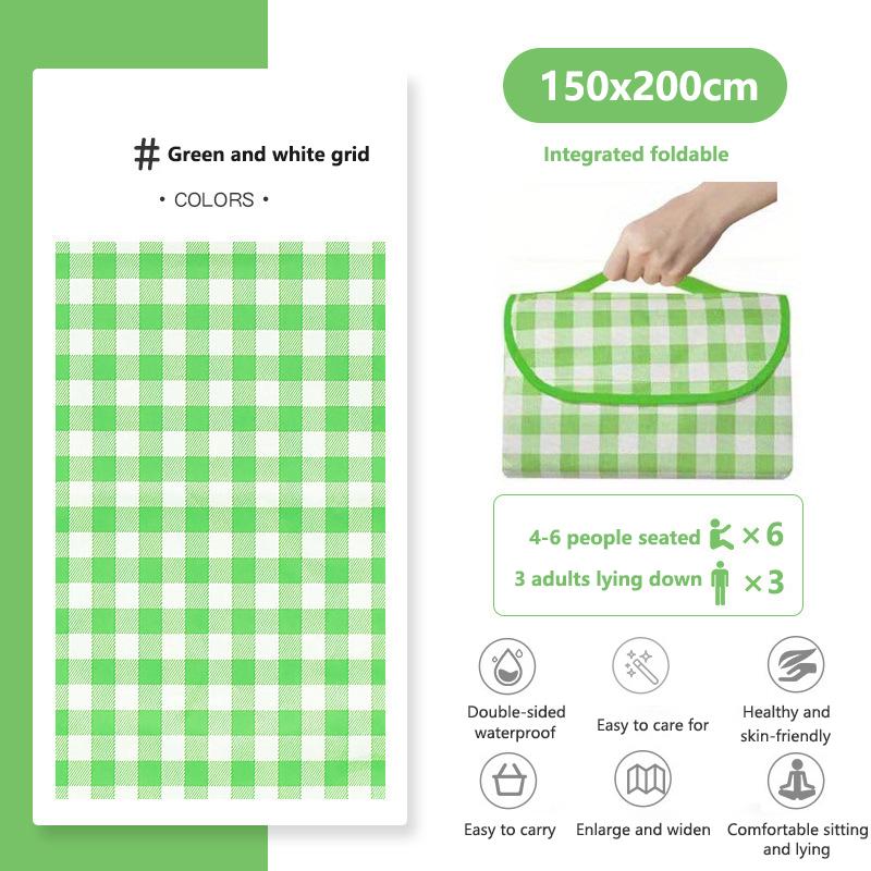 Водонепроницаемый плед для пикника, пляжный коврик, моющийся, легкий, с ручкой, в красную клетку, для походов, путешествий, кемпинга на открытом воздухе, парков