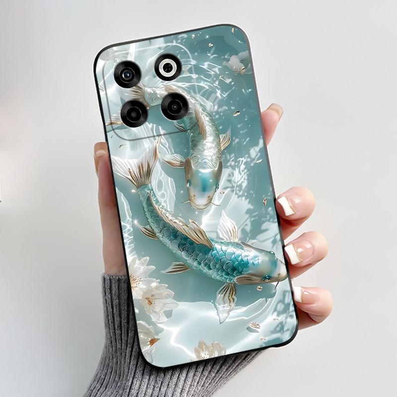 Чехол для телефона ZTE Blade V70/Axon 70/Nubia V70, мягкий силикон, черный, с красивым рисунком, Панда с сердцем, Кролик, противоударный чехол