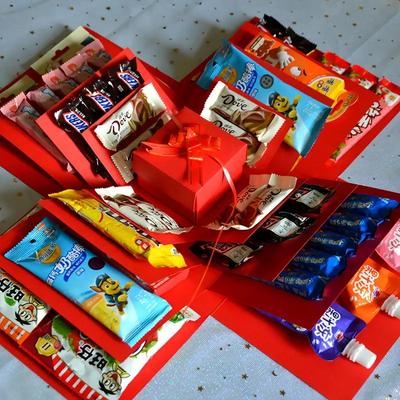1 шт. Подарочная коробка-сюрприз своими руками на дни рождения, День святого Валентина и свадьбы - идеально подходит для предложений и сувениров на вечеринку, в комплекте крышка