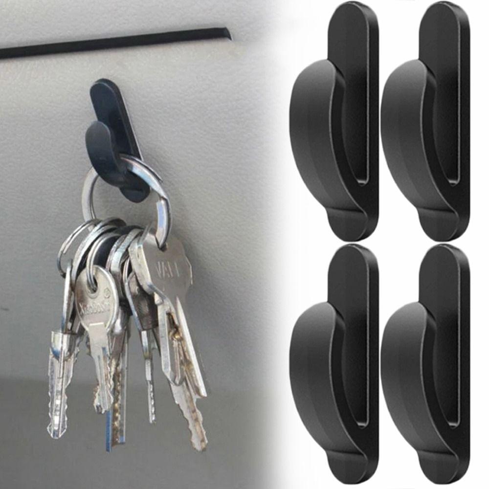 4 шт. ABS автомобильные самоклеящиеся крючки черные домашние держатели крючки универсальный автомобильный подголовник крючок автомобиль