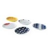 Hasami Ware Small Plate / Oval Small Plate with Alternating Designs, Set of 5, Approx. W 10cm X D 8cm X H 1.7cm