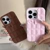 Стильный силиконовый чехол "Тающий шоколад" для iPhone 14/15/16 Pro