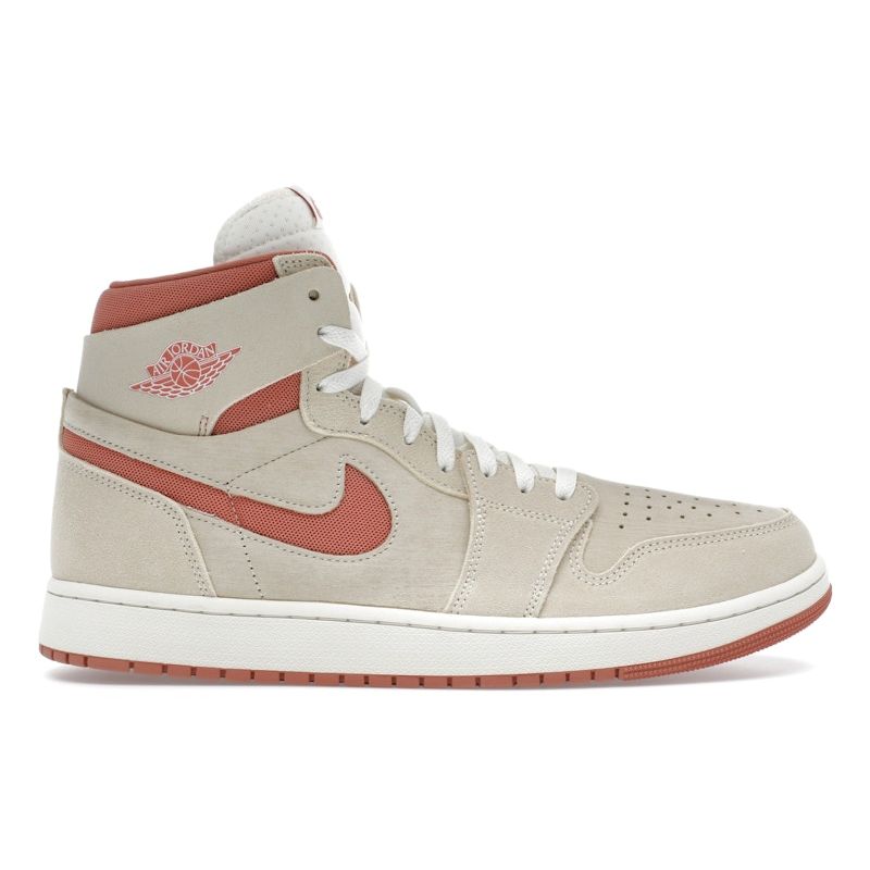 Air Jordan 1 High Zoom Comfort 2 Sail Burnt Sunrise Мужские кроссовки Кремовый Терра-Розовый DV1307-102