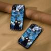Чехол для realme C17 7i Аниме Черный Кот Звездное Облако Печать Чехол для Телефона Акриловая Жесткая Задняя Панель С Гибким Краем из ТПУ