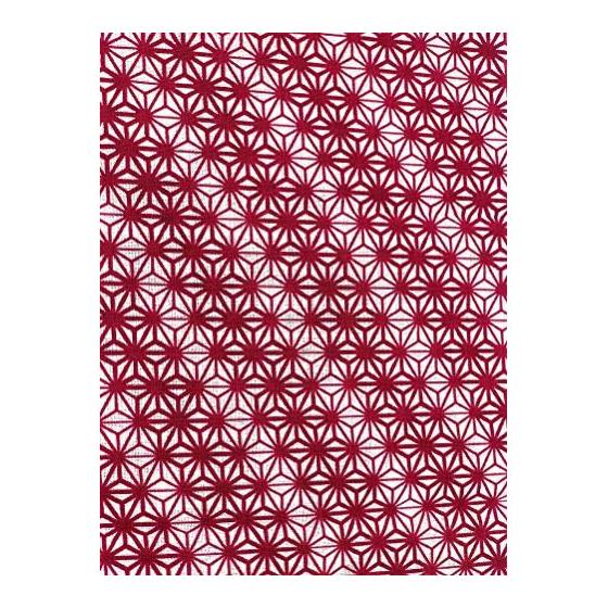 Miyamoto-Towel Japanese Tenugui Hand Towel, Asanoha (Crimson), 33x90cm, Cotton Fabric