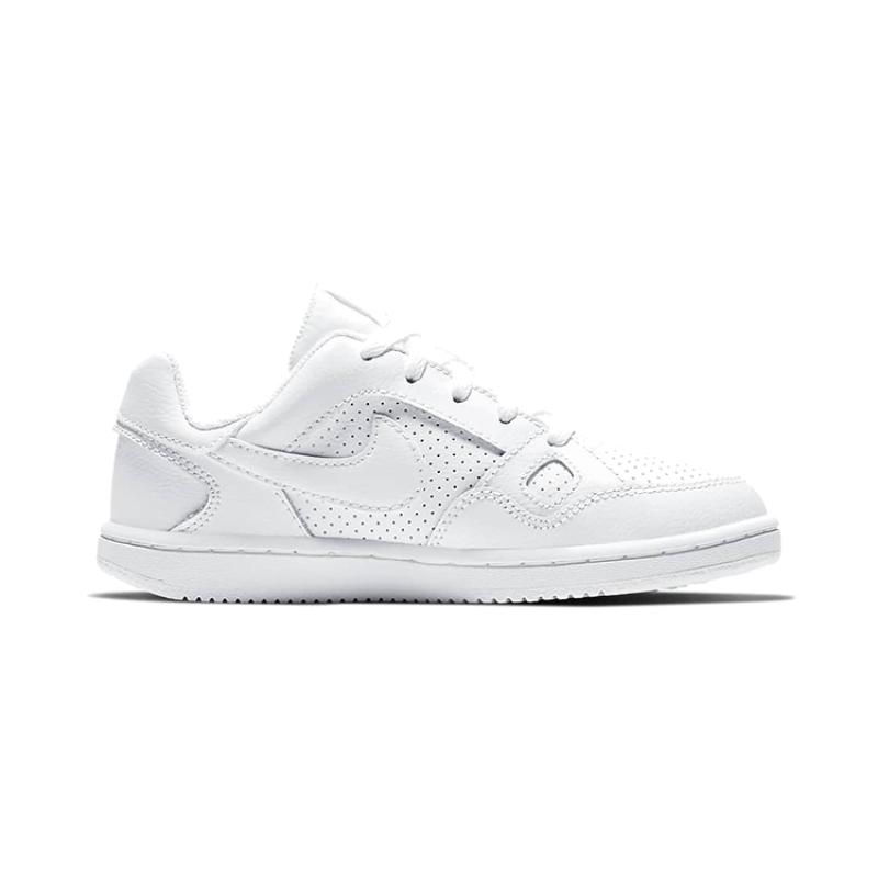 Nike Son Of Force Устойчивые к истиранию Низкие Кеды для Скейтборда Чисто Белые Детские Возраст 3 7 Лет Кроссовки 615152-109