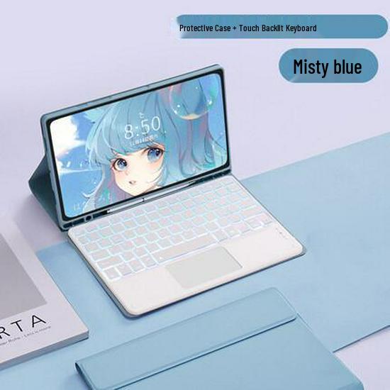 Магнитный чехол-клавиатура Bluetooth для iPad 2026: Цветная подсветка, Сенсорное управление, Совместимо с Air5