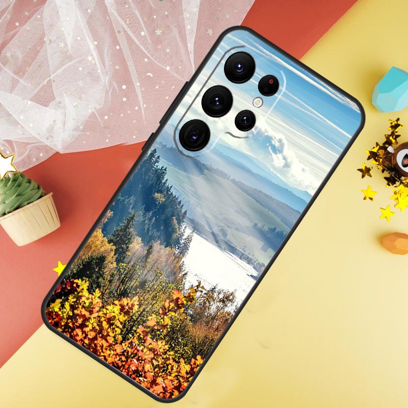 Mountain Forest Phone Case For Samsung Galaxy S26 S25 Ultra S23 S21 S20 S22 S24 FE S10 Plus Cover Coque