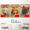 Подвесные настенные художественные ретро-собаки, кофе, каракули, такса, настенные картины, холст, живопись, домашний декор, декор для детской комнаты, Cuadros Decoracion