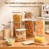 Airtight Food Storage Container Sealed Jar with Lid Large Capacity BPA Free Stackable Design Transparent Cereal Dry Food Storage Jar