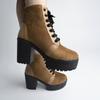 Shoetopia Женские короткие ботильоны на массивном каблуке с нескользящей подошвой, удобные модные ботильоны на щиколотку | Мягкая амортизирующая подошва | Для повседневной носки, вечеринок и зимы