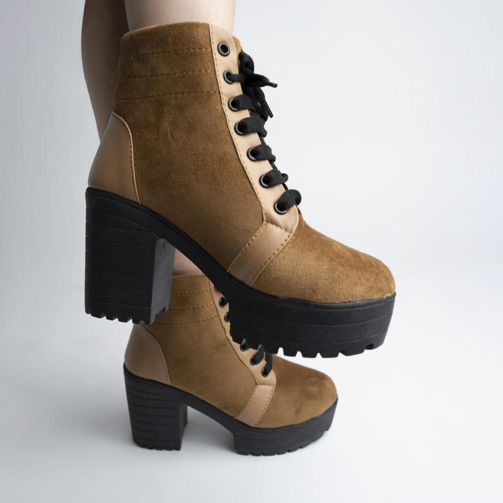 Shoetopia Женские короткие ботильоны на массивном каблуке с нескользящей подошвой, удобные модные ботильоны на щиколотку | Мягкая амортизирующая подошва | Для повседневной носки, вечеринок и зимы