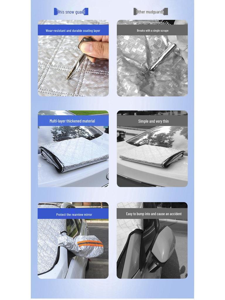 Магнитный автомобильный снегозащитный экран и солнцезащитный козырек для лобового стекла - Теплоизоляция, Ветрозащита, Защита от замерзания