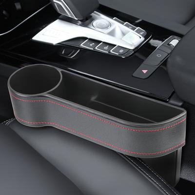 Автомобильный органайзер Seat Gap Slit Box с отверстием для зарядки Кожаный ящик для хранения в зазоре для автомобильного сиденья