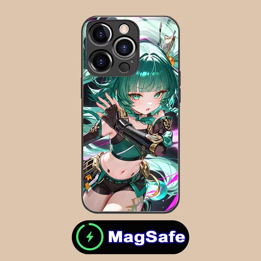 Чехол для телефона Zenless Zone Zero QingYi для iPhone 17 16 15 14 13 12 11 Air Pro Max Plus Mini MagSafe Стеклянная Цветная Крышка Чехол