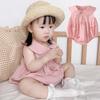 Милые шорты с бантом для лазания, детский ромпер, повседневный наряд, детский ромпер с бантом, детский комбинезон, хлопок, 0-18 месяцев, боди для малышей с бантом, детская одежда