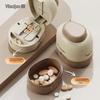 Portable Multi-functional Pill Cutter & Dispenser: 4-in-1 Medicine Storage and Splitter Tool