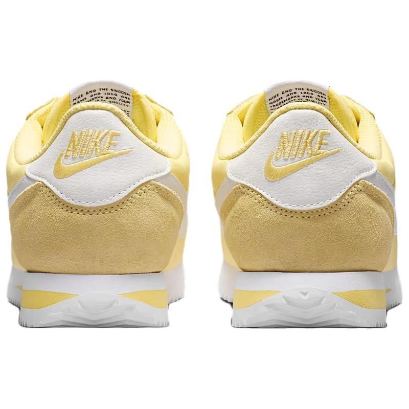 Nike Cortez Textile Women Low Top Casual Shoes Soft Yellow DZ2795-703