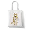 Холщовая сумка Harajuku Kawaii Cat с героями мультфильмов, сумка-шопер, большая вместительная сумка через плечо с буквенным принтом, сумка для покупок, повседневная модная сумка-тоут