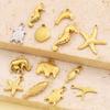 5pcs/Lot French Retro Stainless Steel Seahorse Starfish DIY Charms Women Turtle Elephant Dolphin Necklace Pendant Animal Jewelry