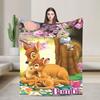 Cartoon Deer  Bambi Blankets  Fleece Funny Breathable Throw Blankets for Bed Sofa  Winter