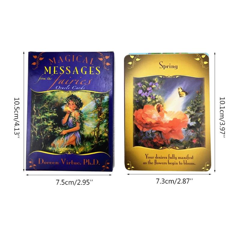 Волшебные послания от фей. Карты Oracle. Настольная игра для вечеринки. 44 карты. Колода Таро. Гадальная карта судьбы.