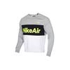 Air Colorblock Katta Logotipli Fleece Crewneck Sviter Erkaklar Ustki Kiyimi Ochiq Tutunrang CJ4828-077