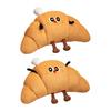 Yousheng Croissant Shaped Stuffed Pillow Cute Plush Croissant Pillow with Legs Back Cushion Lumbar Support Pillow for Sofa Bed Couch