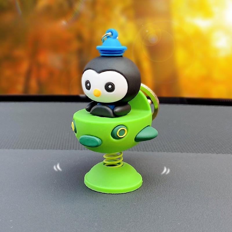 Cartoon Octonauts Cute Peso Kwazii Barnacles Car Shaking Decorative Ornaments Backpack Pendant Pendant Keychains Kid Toy Gift
