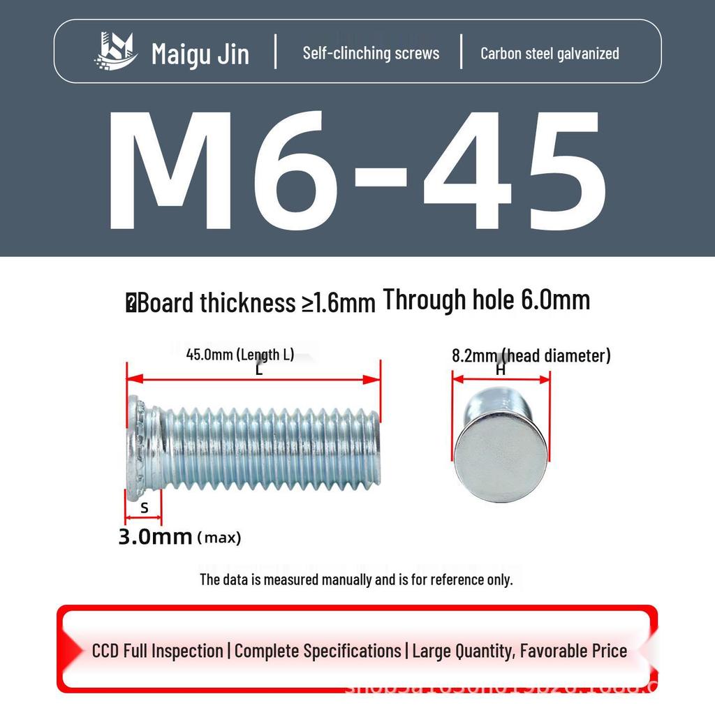 Flat Head Carbon Steel Galvanized Rivet Nuts FH-M2 to M10 - Free Shipping