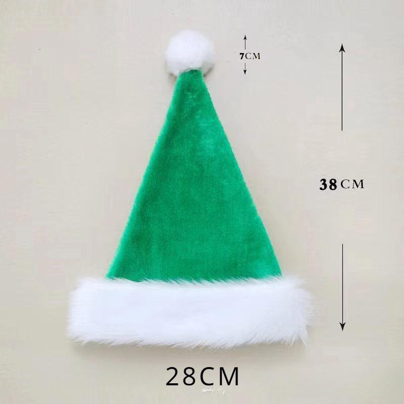 2024 Новогодние Рождественские Украшения Красный Синий Зеленый Черный Взрослый и Детский Большого Размера Утолщенная Плюшевая Рождественская Шапка CDN