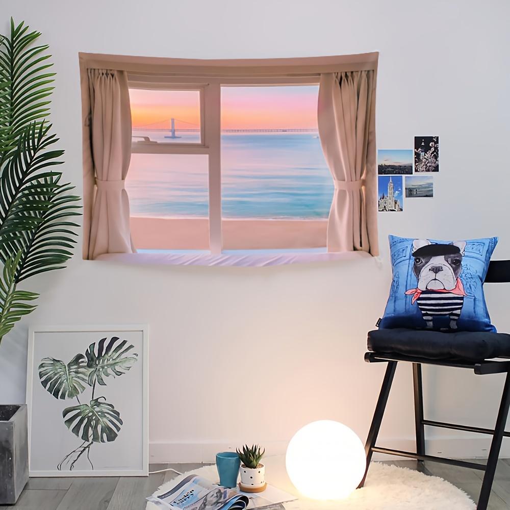 VIKAMA PinkPurple Sunset Seascape Tapestry InstagramInspired Dormitory Wall Transformation Decorative Tapestry