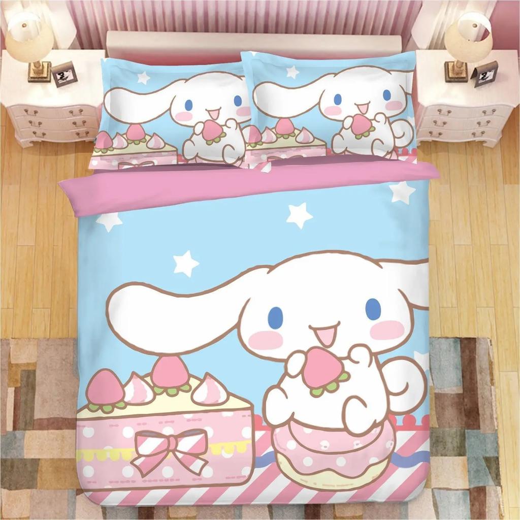 Постельные наборы с производными от анимации Sanrio Cinnamorolls Австралия /Европа/США Полный, Квин-сайз, Кинг-сайз Одеяло, Пододеяльник