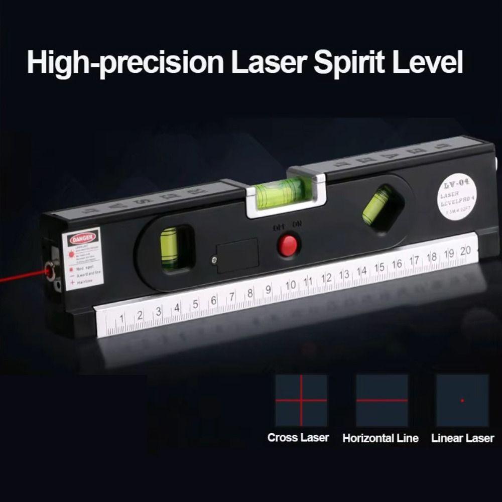 High Precision Laser Level 4 in 1 Vertical Measuring Tape Aligner Measuring Instrument