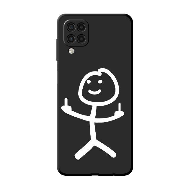 Мультяшный спичечный человечек Чехол для Samsung Galaxy A52 A53 A13 A12 A32 A33 A51 A21s A71 A23 A31 A22 5G Черный корпус телефона