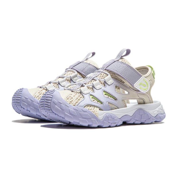 Детские сандалии Li Ning Trekking 2 удобные детские сандалии белые фиолетовые YKUU010-8