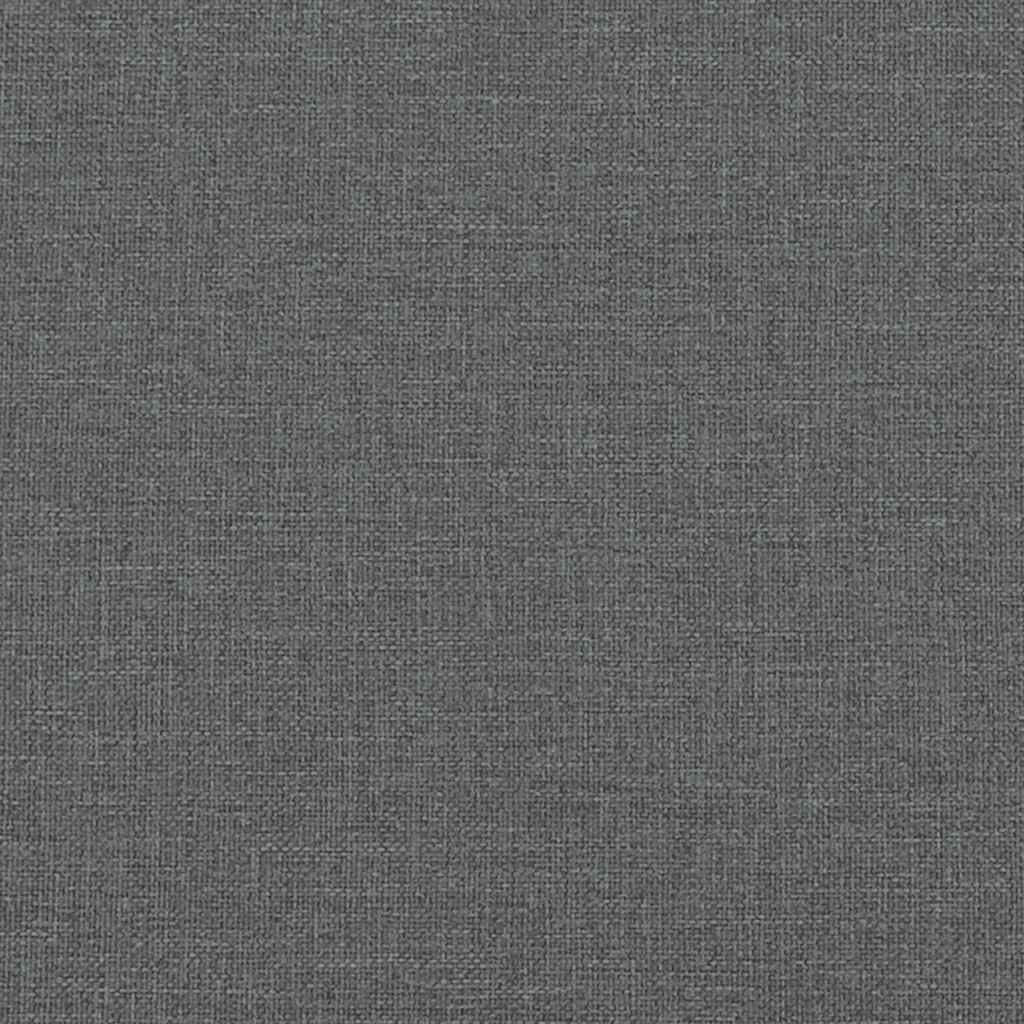 Bed with Mattress Hanko Dark Grey 100x200 cm Fabric