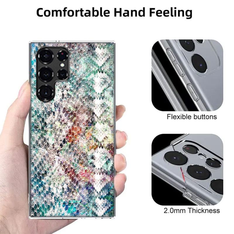 It looks like Real Snake Skin Capa Phone Case For Samsung S26 Ultra S25 Edge Galaxy S23 S21 S20 S24 FE S22 S10 Plus Cover Clear