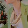 Qinghai Hotan Cat's Eye Jasper Necklace, Collarbone Chain, Niche Design, Light Luxury, Fairy-like