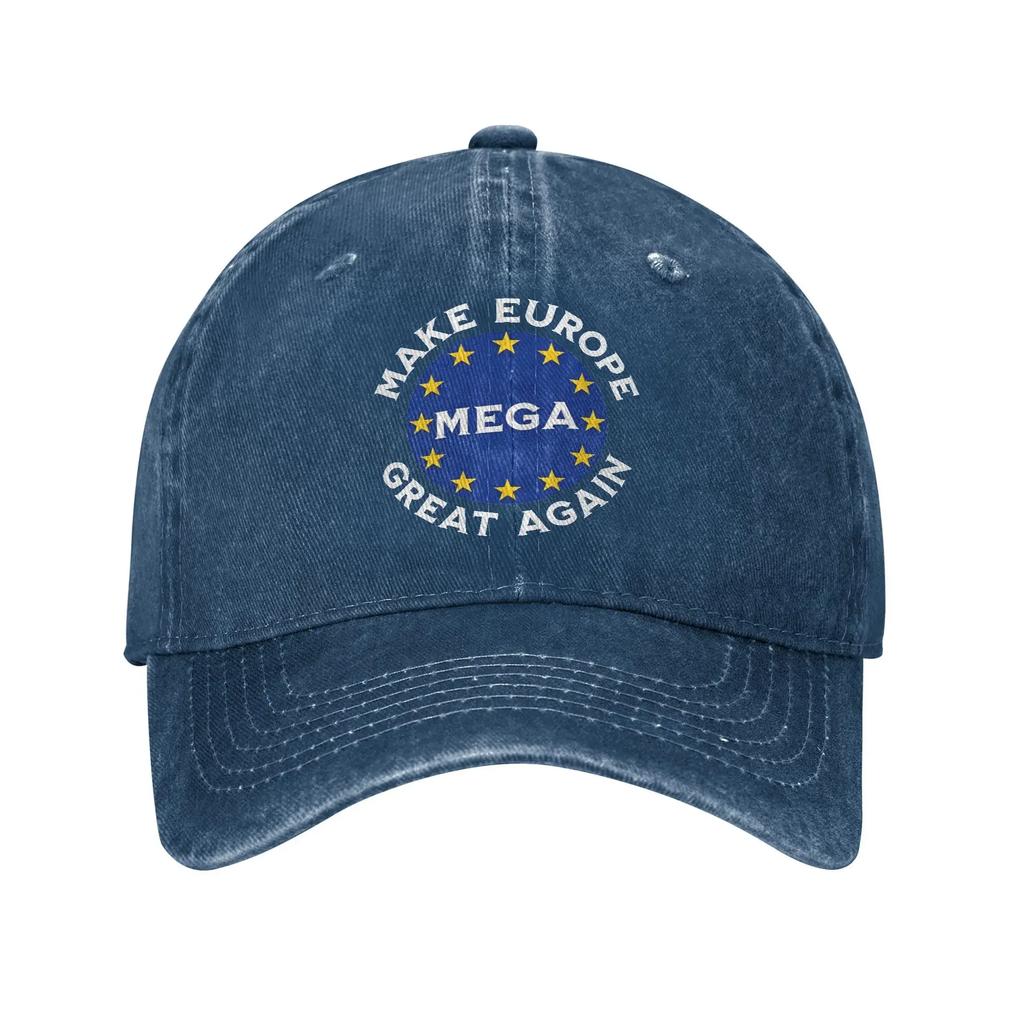 Звездные Бейсболки Make Europe Great Again Повседневные Потертые Хлопковые MEGA?Унисекс Кепка-Snapback EU для улицы, мягкая, без структуры
