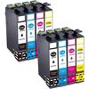 Compatible Ink Cartridges - SHOP-STORY - Epson 16 XL - Pack of 8 - Multi-color - Up To 500 Pages