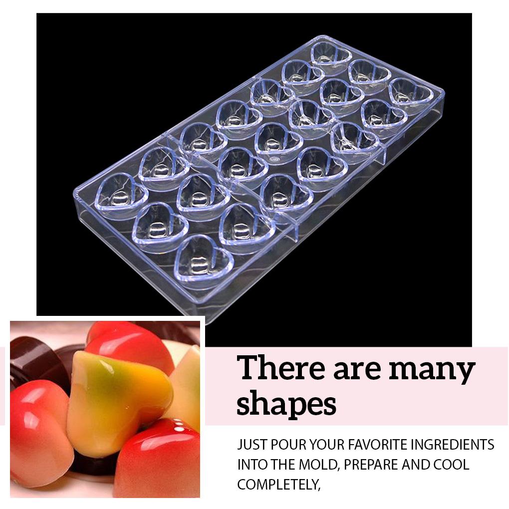 Форма для шоколада, прозрачная пластиковая форма для украшения десерта, для выпечки кексов, печенья, конфет