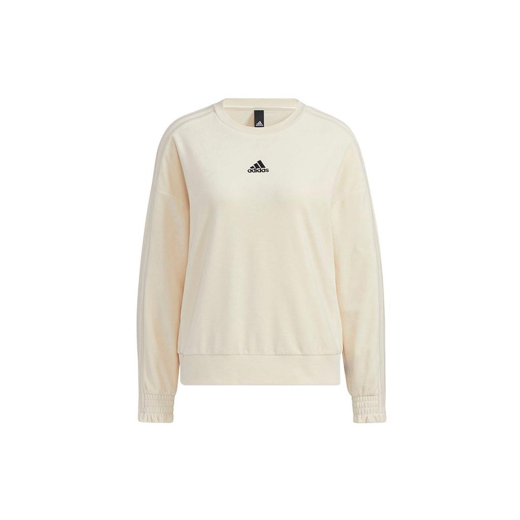 adidas Толстовки женские кремовые с круглым вырезом средней посадки regular HG1842
