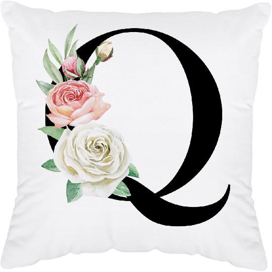 Initial Pillow Covers 18x18 - Monogram L Pillow Cover, Initial Letter Throw Pillow Cover, Monogram Pillow Case L, Monogrammed Gifts for Women, L
